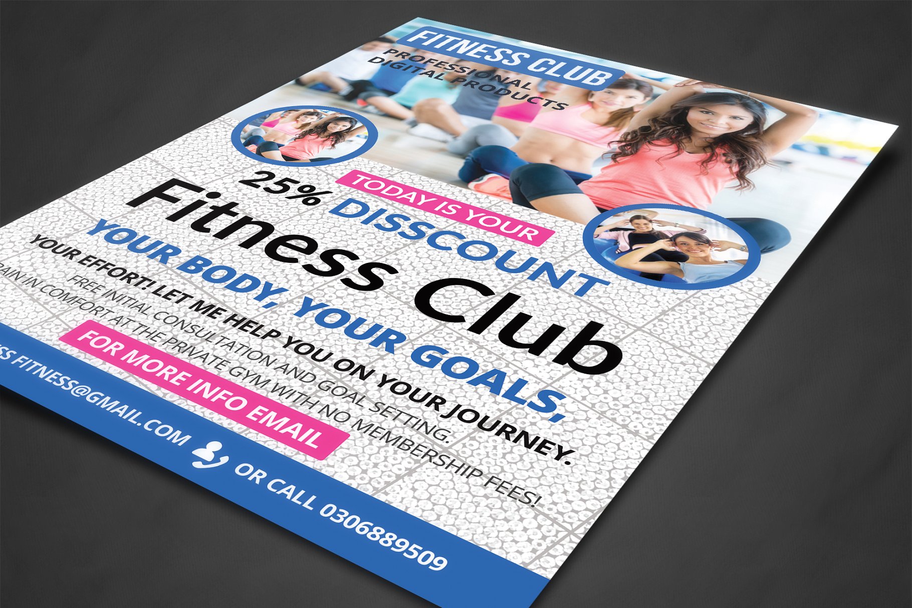 健身海报模板 Fitness Flyer #129416