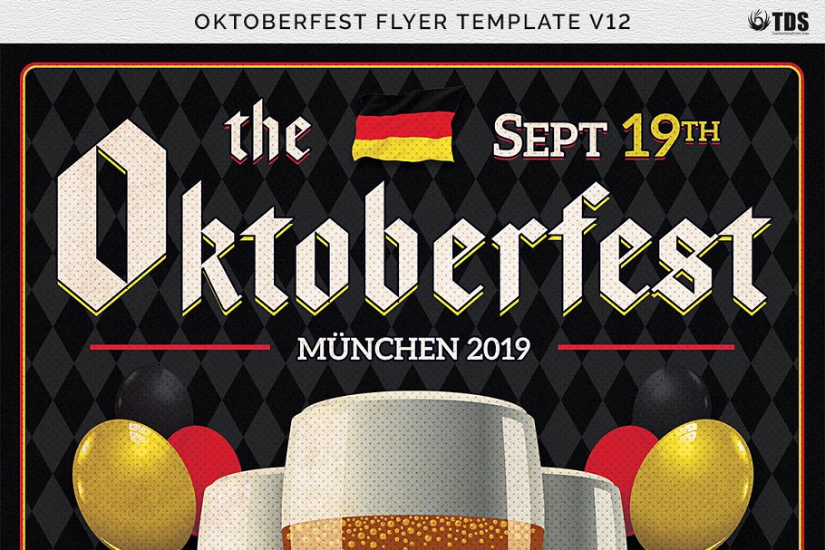 啤酒节传单PSD模板V12 Oktoberfest Flye