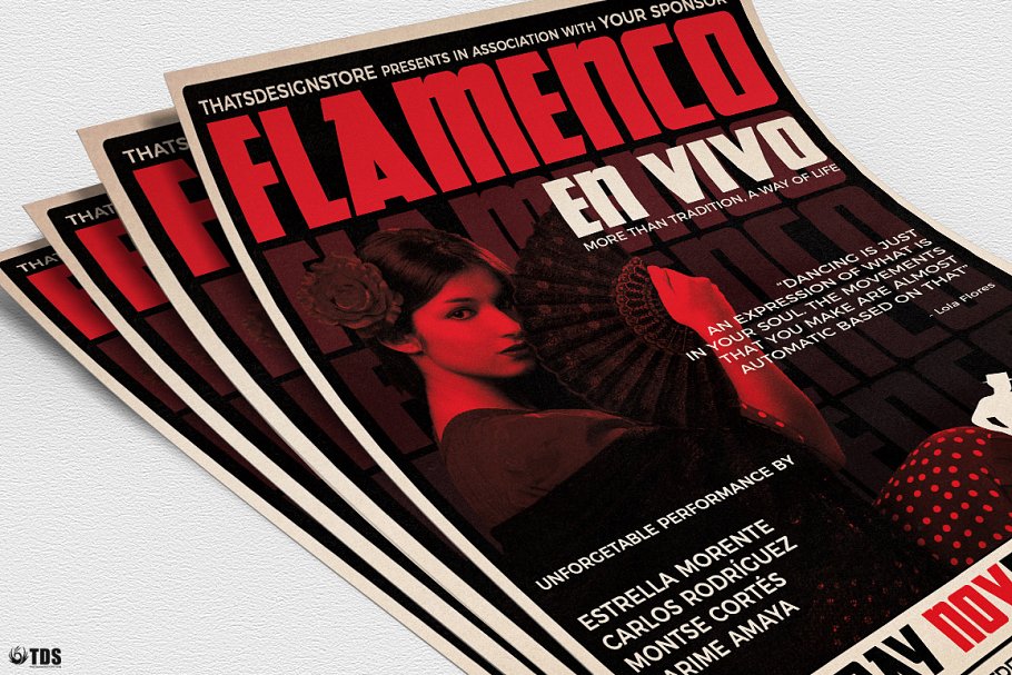 古普赛海报模板6 Flamenco Flyer  #1321