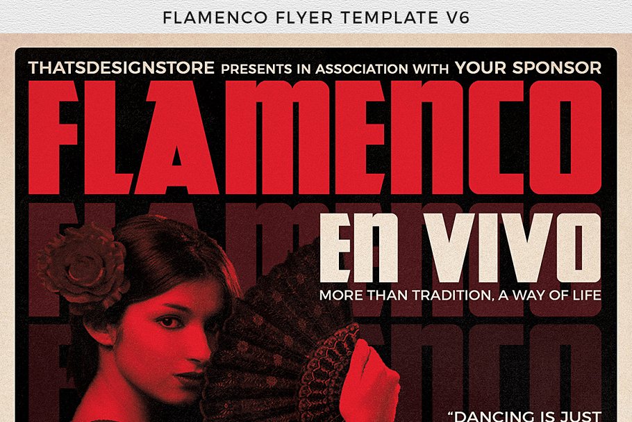古普赛海报模板6 Flamenco Flyer  #1321