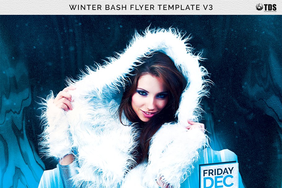 冬季海报模板3 Winter Bash Flyer #130