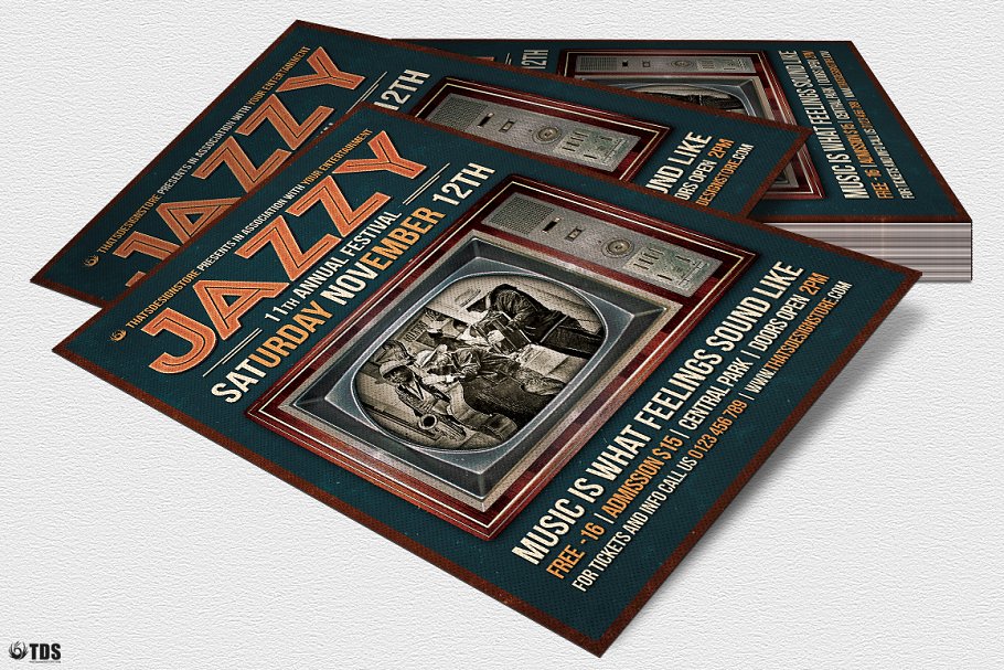 爵士乐节传单模板V6 Jazz Festival Flyer