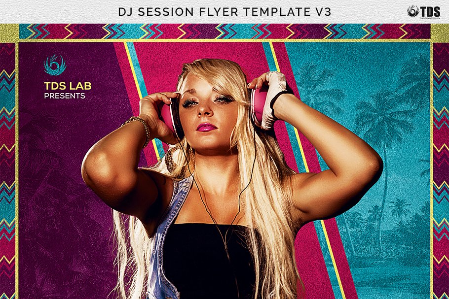 DJ海报模板 DJ Session Flyer #13052