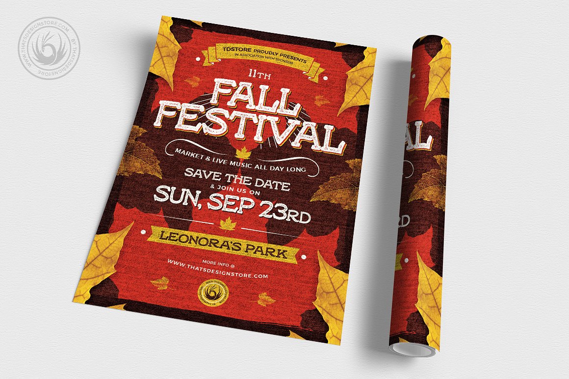 秋天节日海报模板 Fall Festival Flyer #