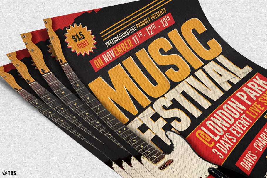 音乐节日海报模板 Music Festival Flyer
