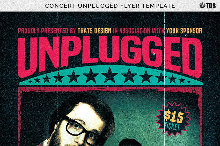 音乐会海报模板 Concert Unplugged Flye
