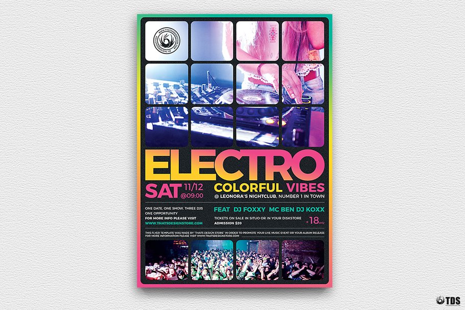 电子音乐海报 Electro Flyer #89170