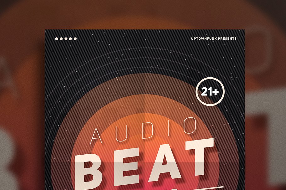 音频节拍海报模版 Audio Beat #129714