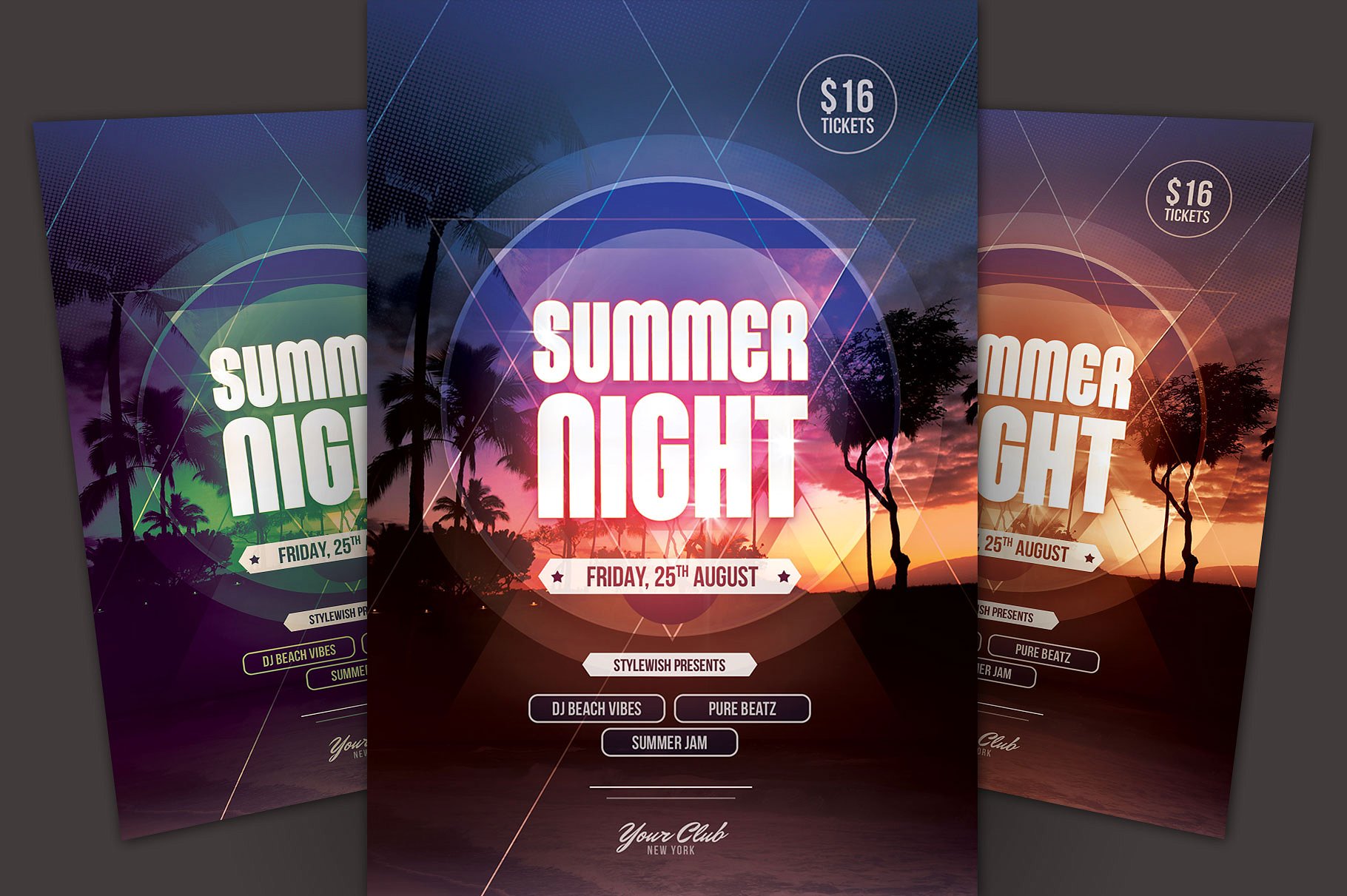 夏季之夜海报模版 Summer Night Flyer Te