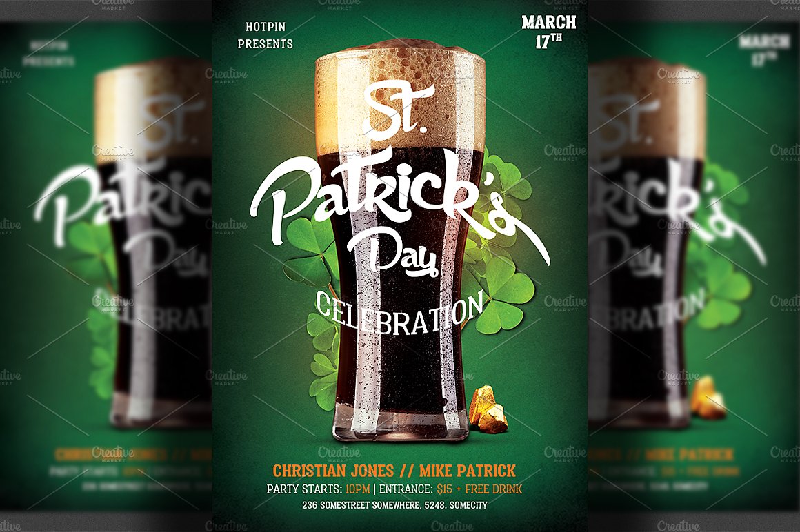 啤酒节海报 Saint Patricks Day Flyer