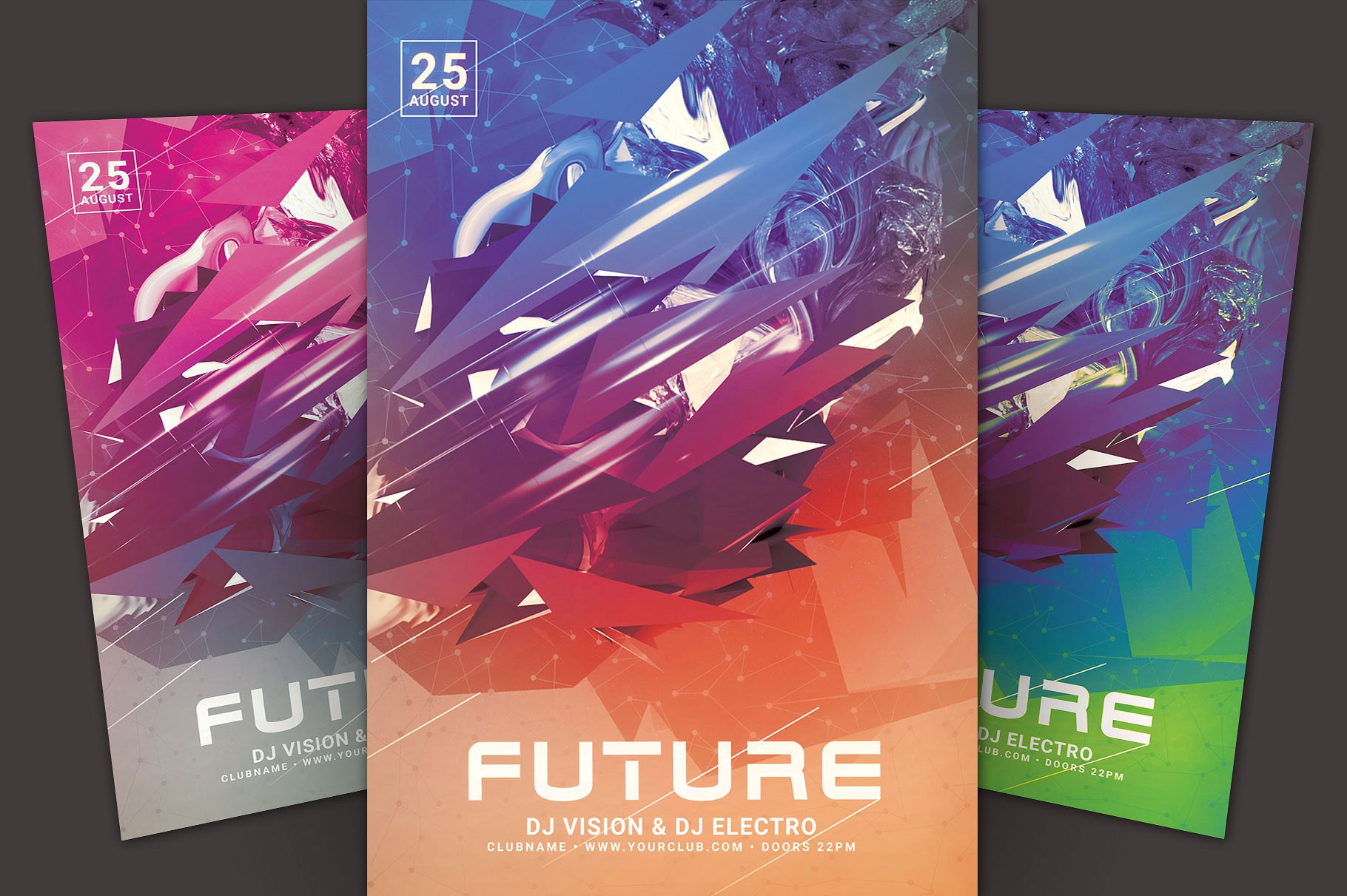 未来感觉的海报模版 Future Flyer Templat