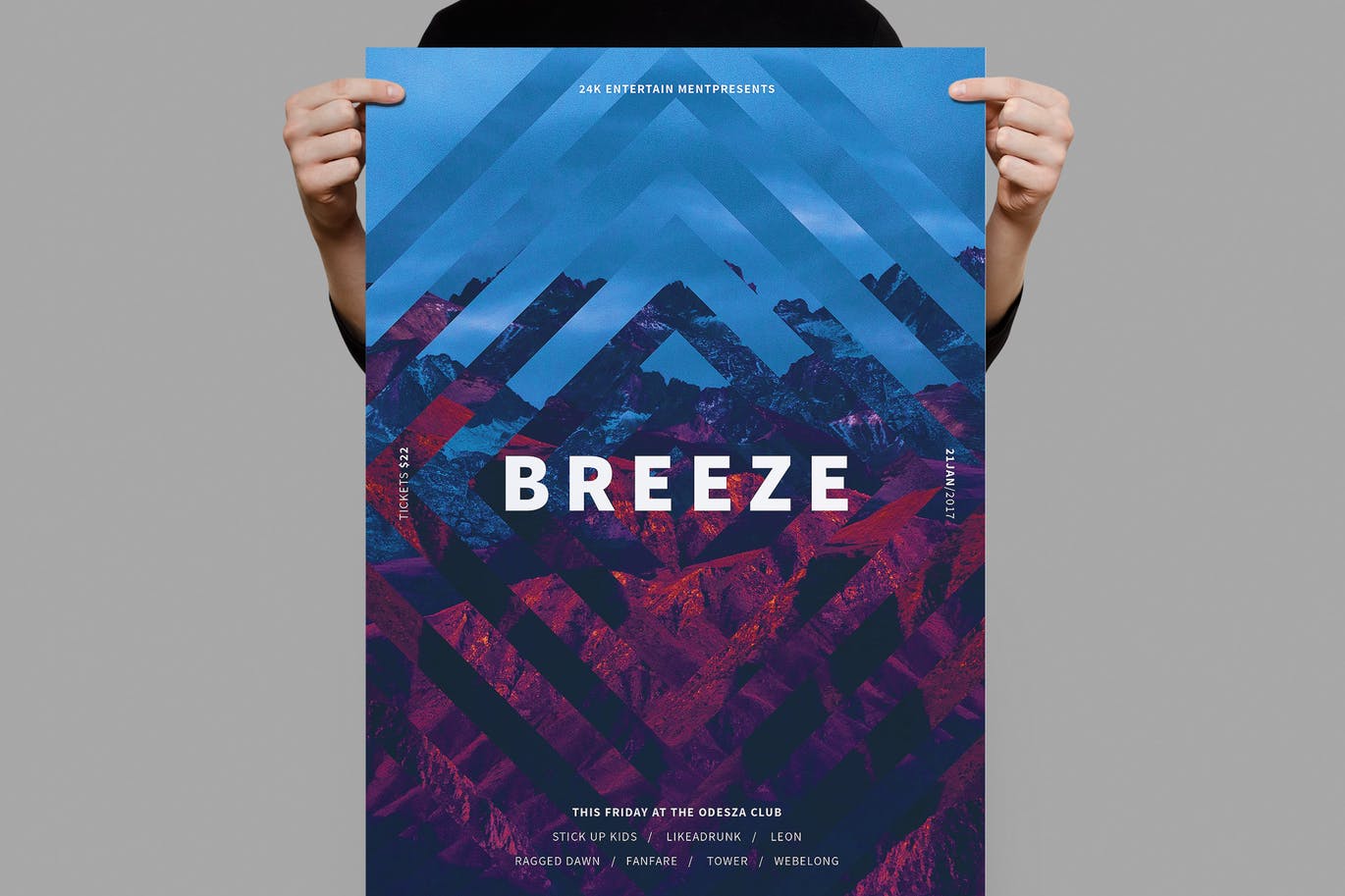 大理石质感海报宣传单breeze-poster-flyer