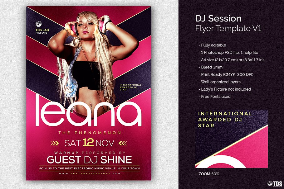 DJ广告海报模版 DJ Session Flyer #132