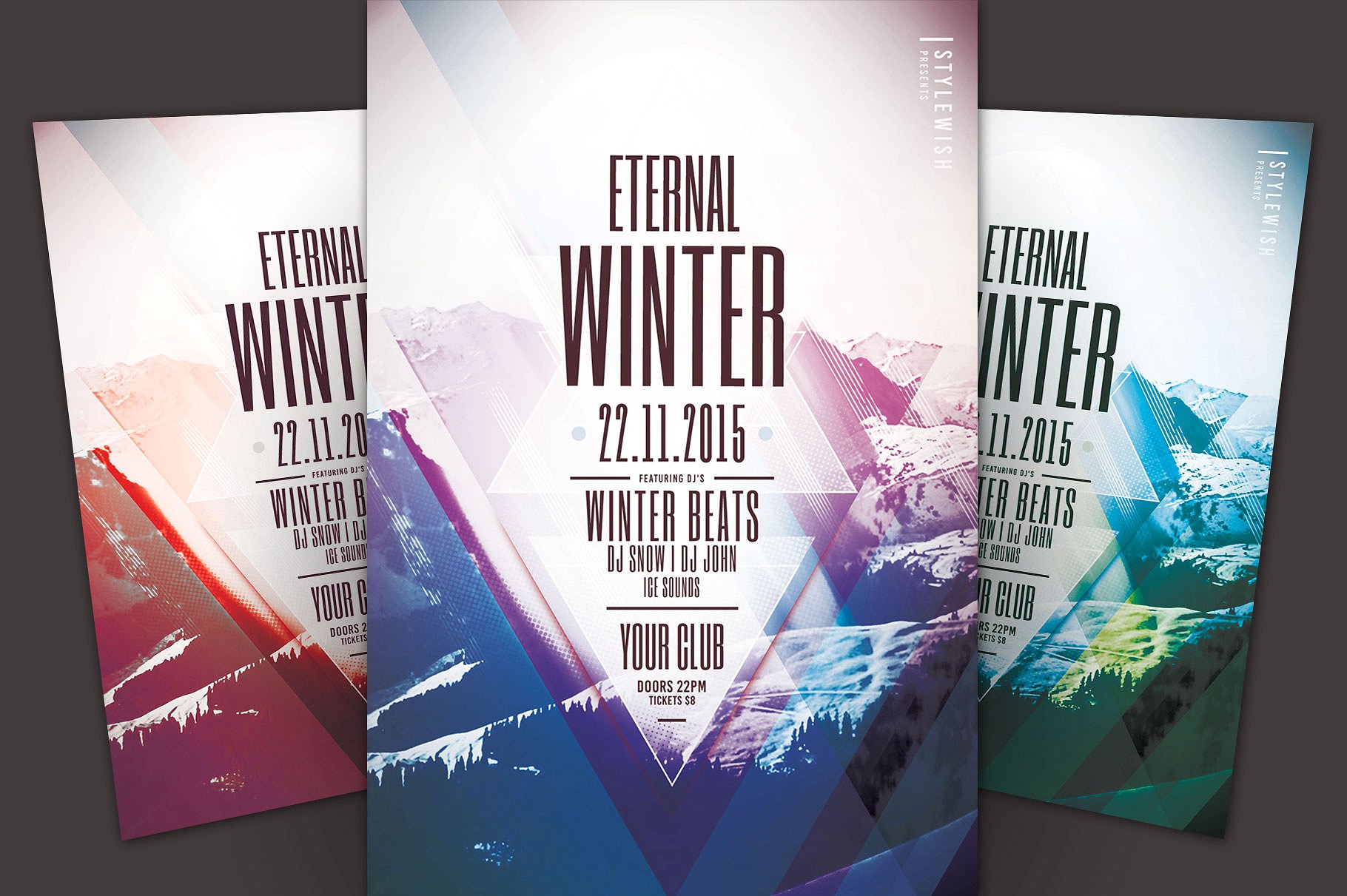 永恒的冬天传单海报模板 Eternal Winter Fly