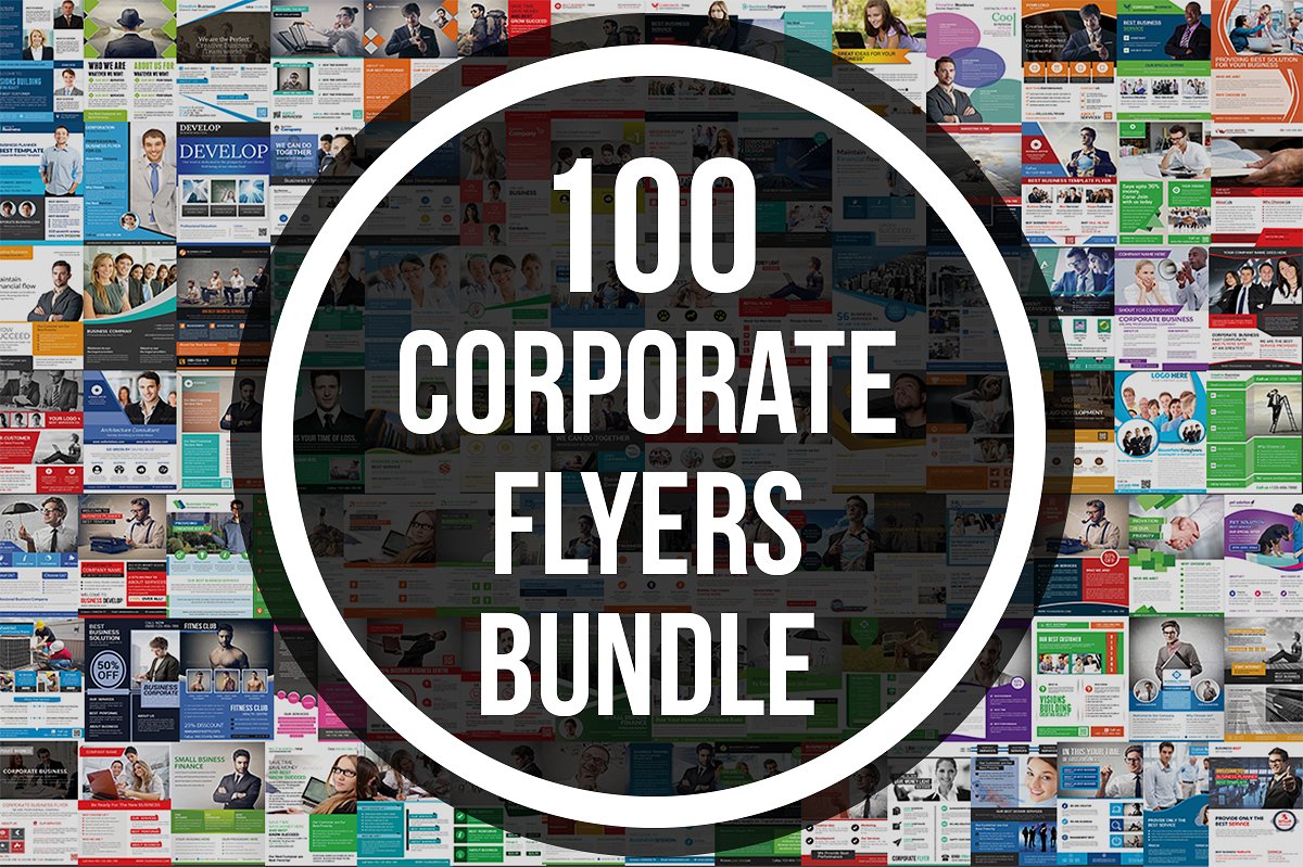 企业海报模版 100 Corporate Flyers Bu