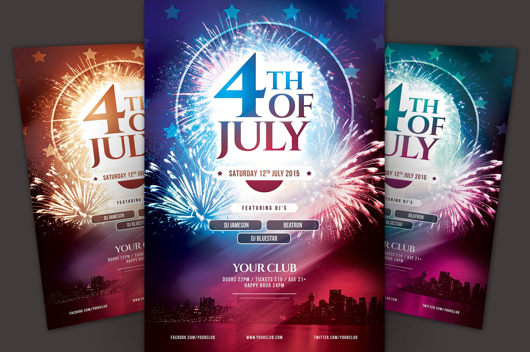 美国7月4日纪念日海报 4th of July Flyer