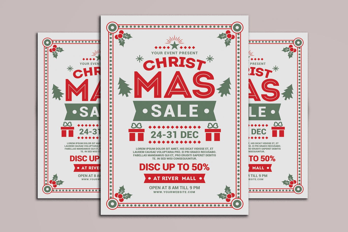 打折促销SALE宣传单christmas-sale-flye