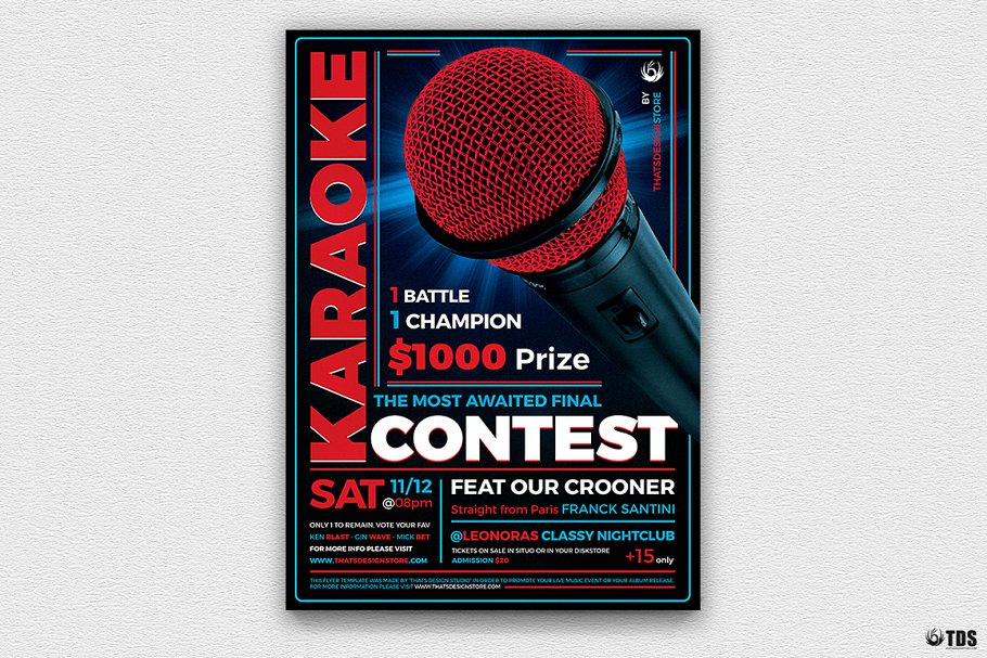 个性K歌海报模版 Karaoke Flyer #132056