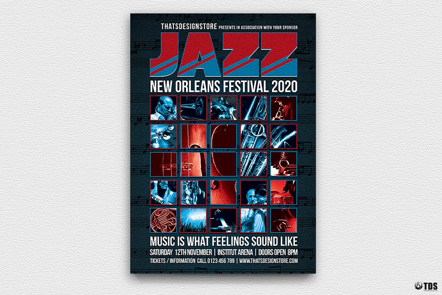 爵士Jazz音乐节海报PSD模版 Jazz Festival