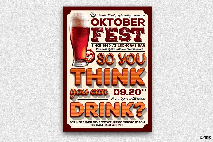 早餐海报模版 Oktoberfest Flyer  #129