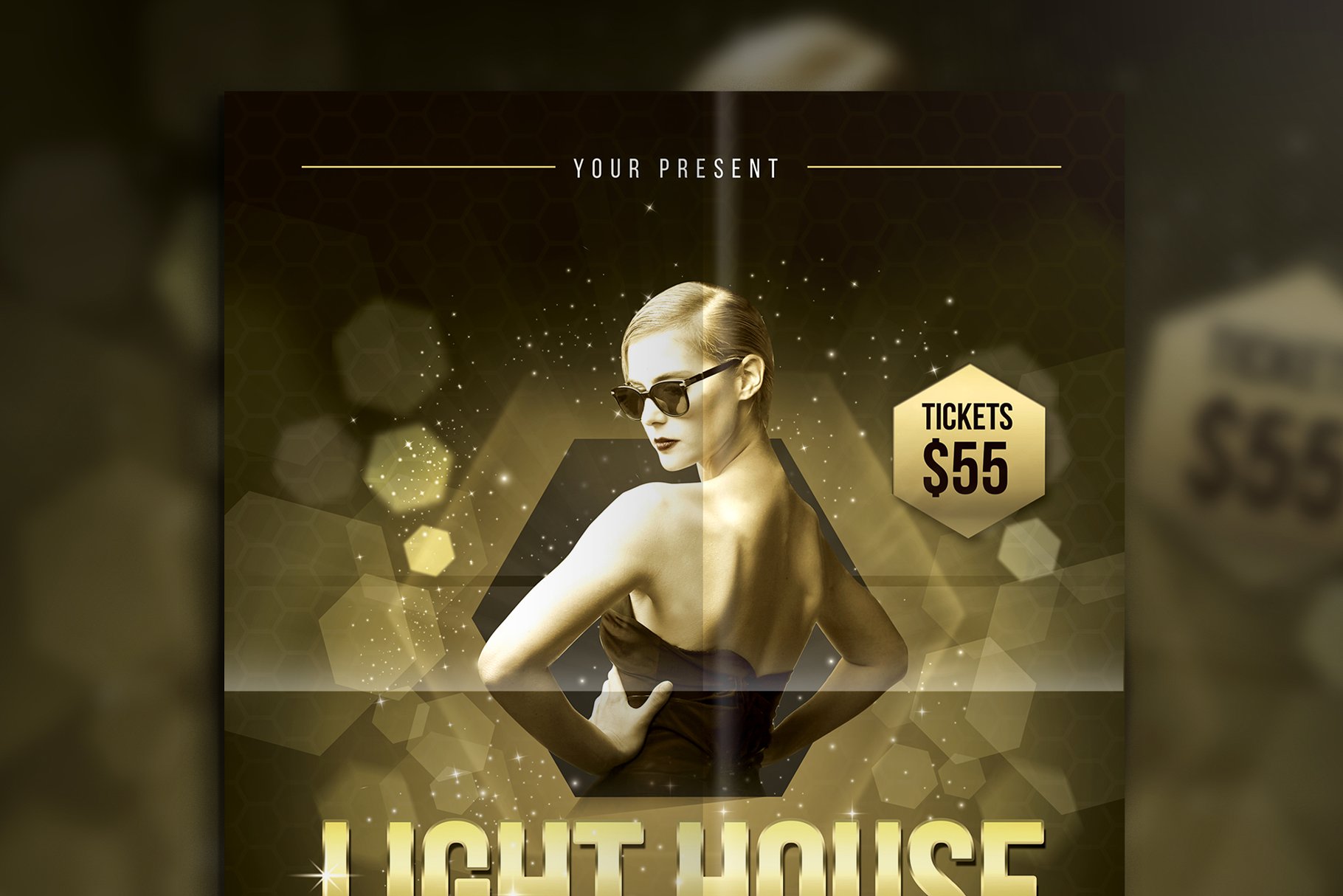 晚会活动海报 Light House Party Flyer
