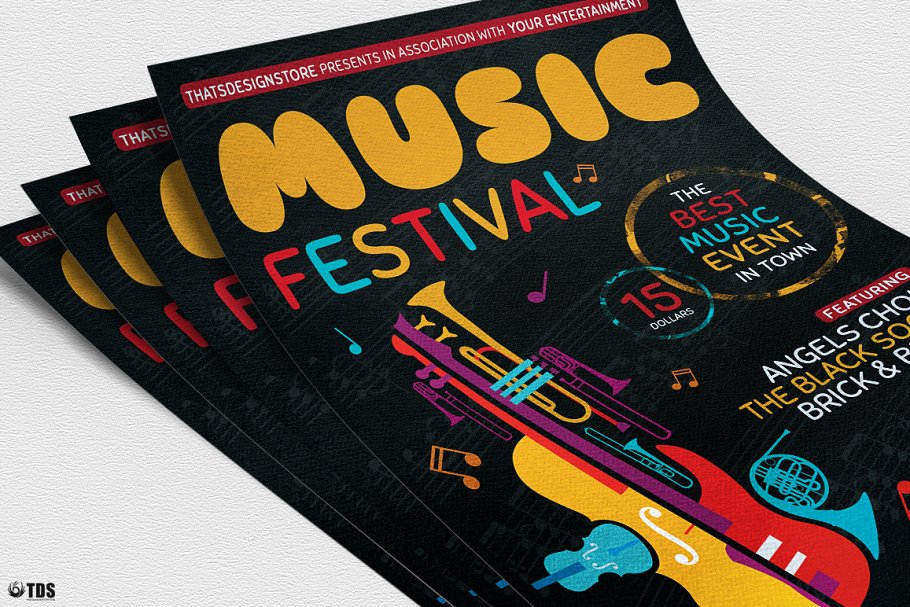 特色音乐节海报模版 Music Festival Flyer