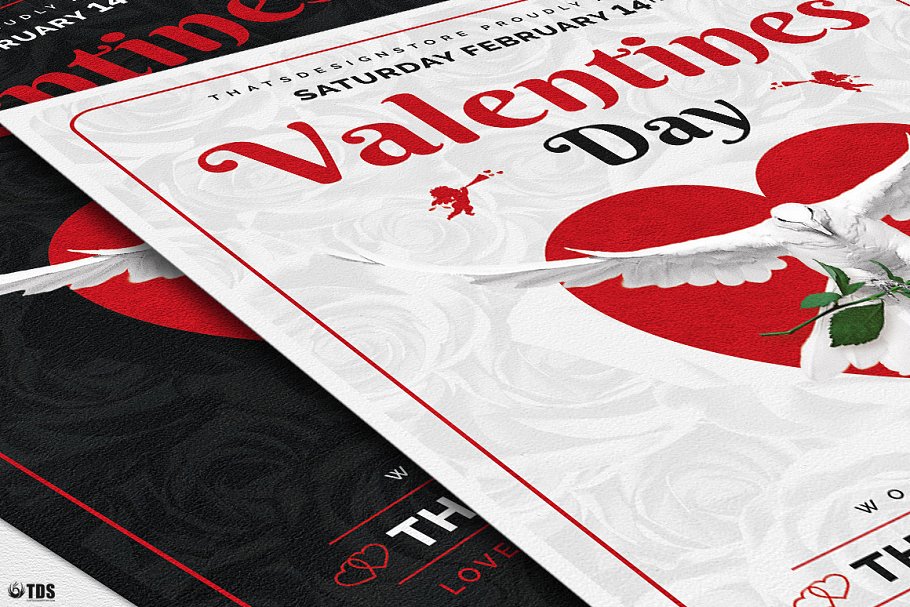 情人节海报模版 Valentines Day Flyer #