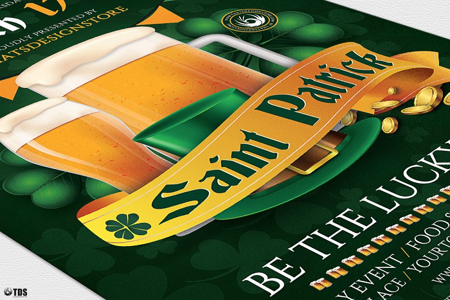 啤酒节氛围海报模版 Saint Patricks Day F