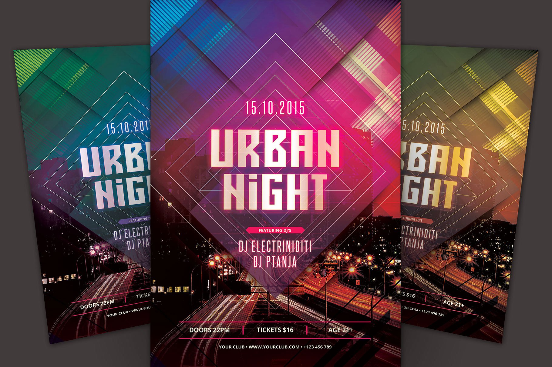 城市海报模版 Urban Night Flyer Templ