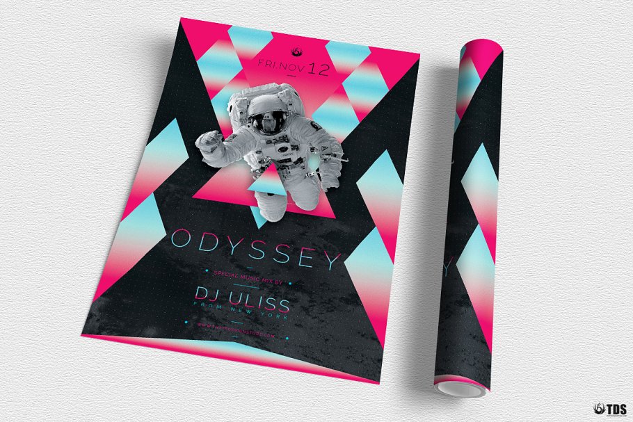 奥德赛传单海报模版 Odyssey Flyer  #1303