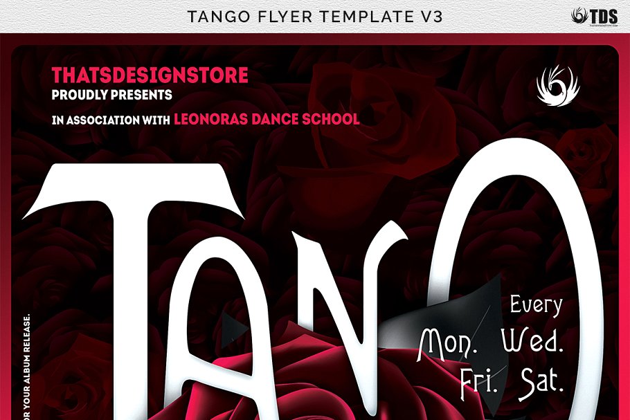 高端的玫瑰海报 Tango Flyer #129915