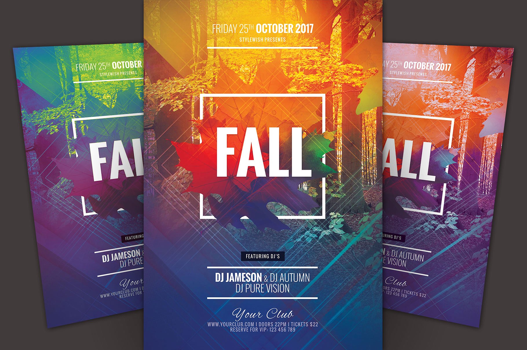 秋季时尚活动海报模板 Fall Flyer Template