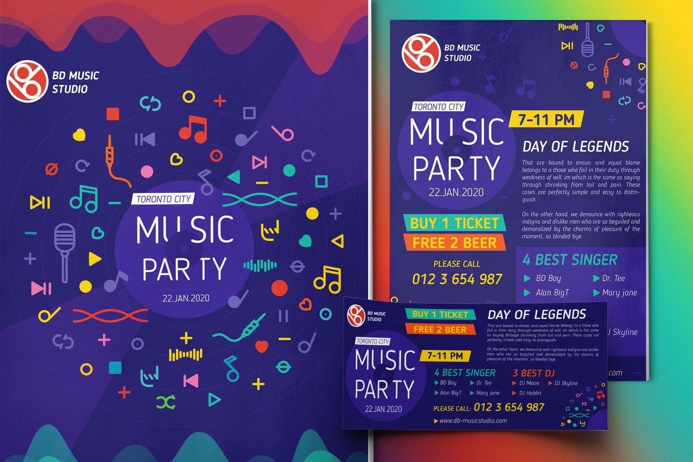 高品质的时尚高端音乐派对party海报music-party