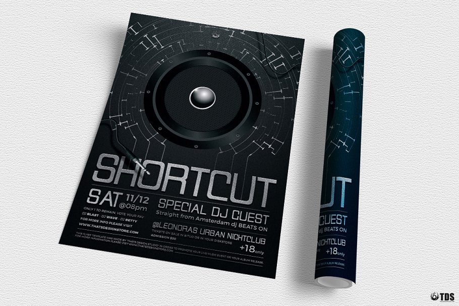 酷炫传单海报模板 Shortcut Flyer  #8940