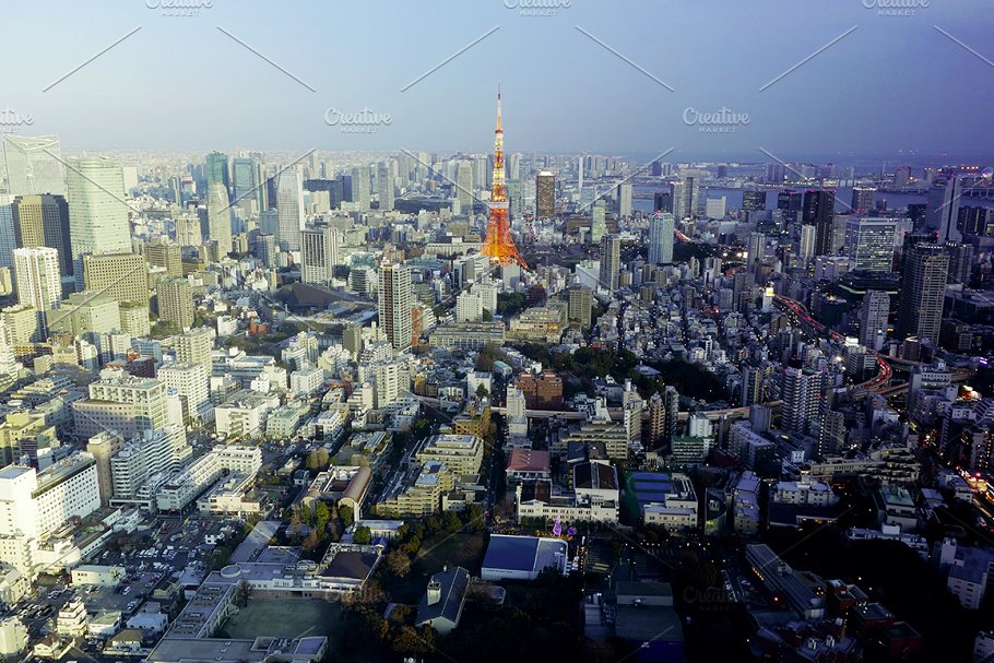 日本东京照片素材包 Tokyo Aerial Citysca