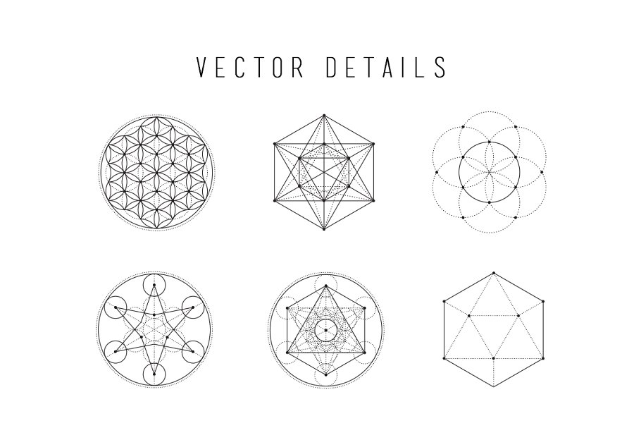 神秘几何图形素材 Sacred Geometry Vecto