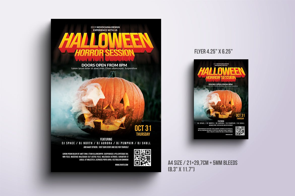 2019年万圣节活动宣传海报Halloween Party