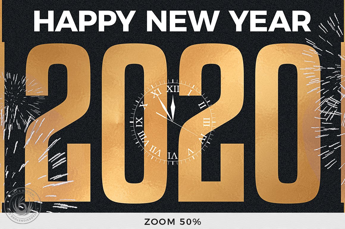 2020年新年跨年倒数活动海报设计模板v11 New Yea