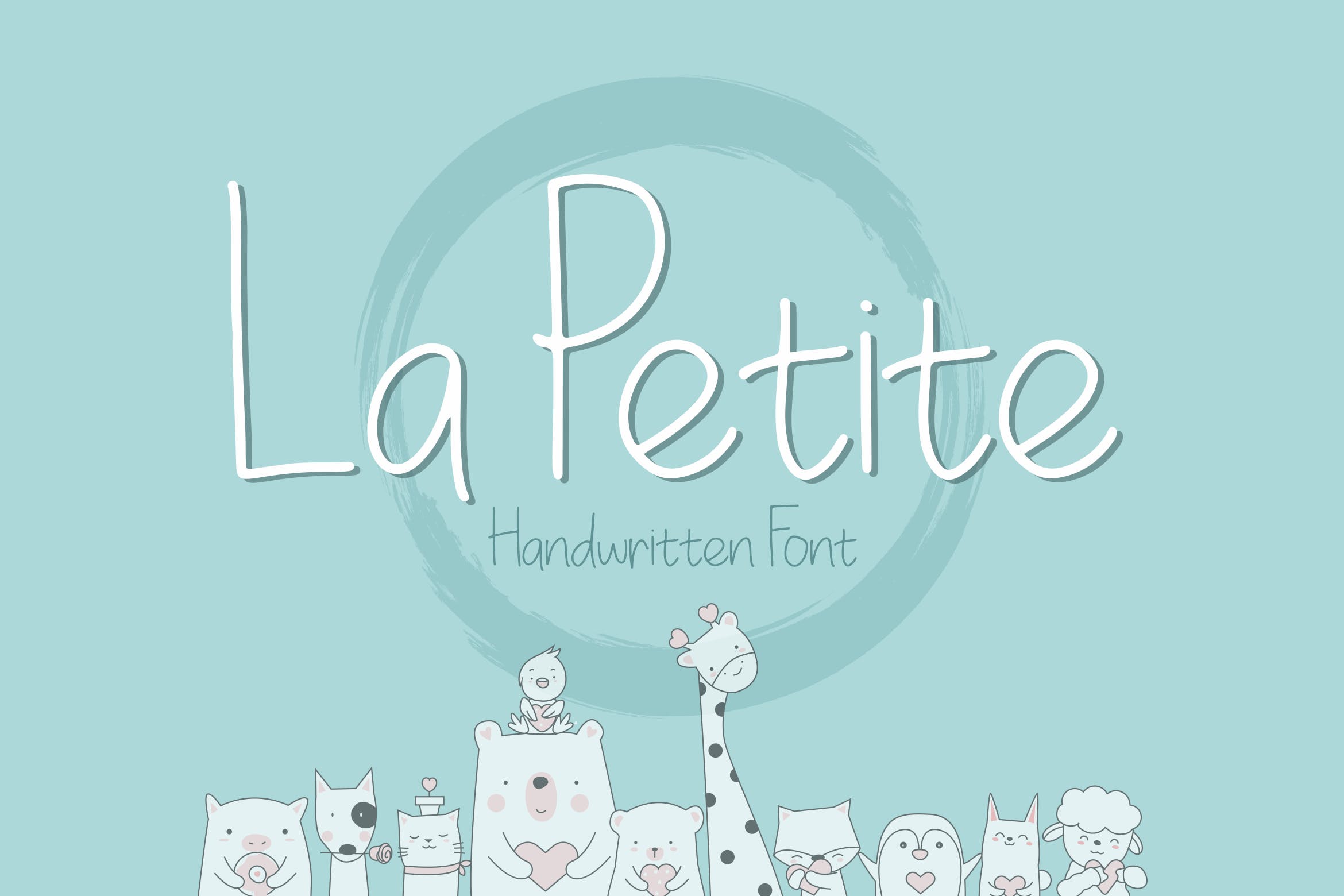 儿童卡通主题设计适用的英文无衬线手写字体下载 La Peti