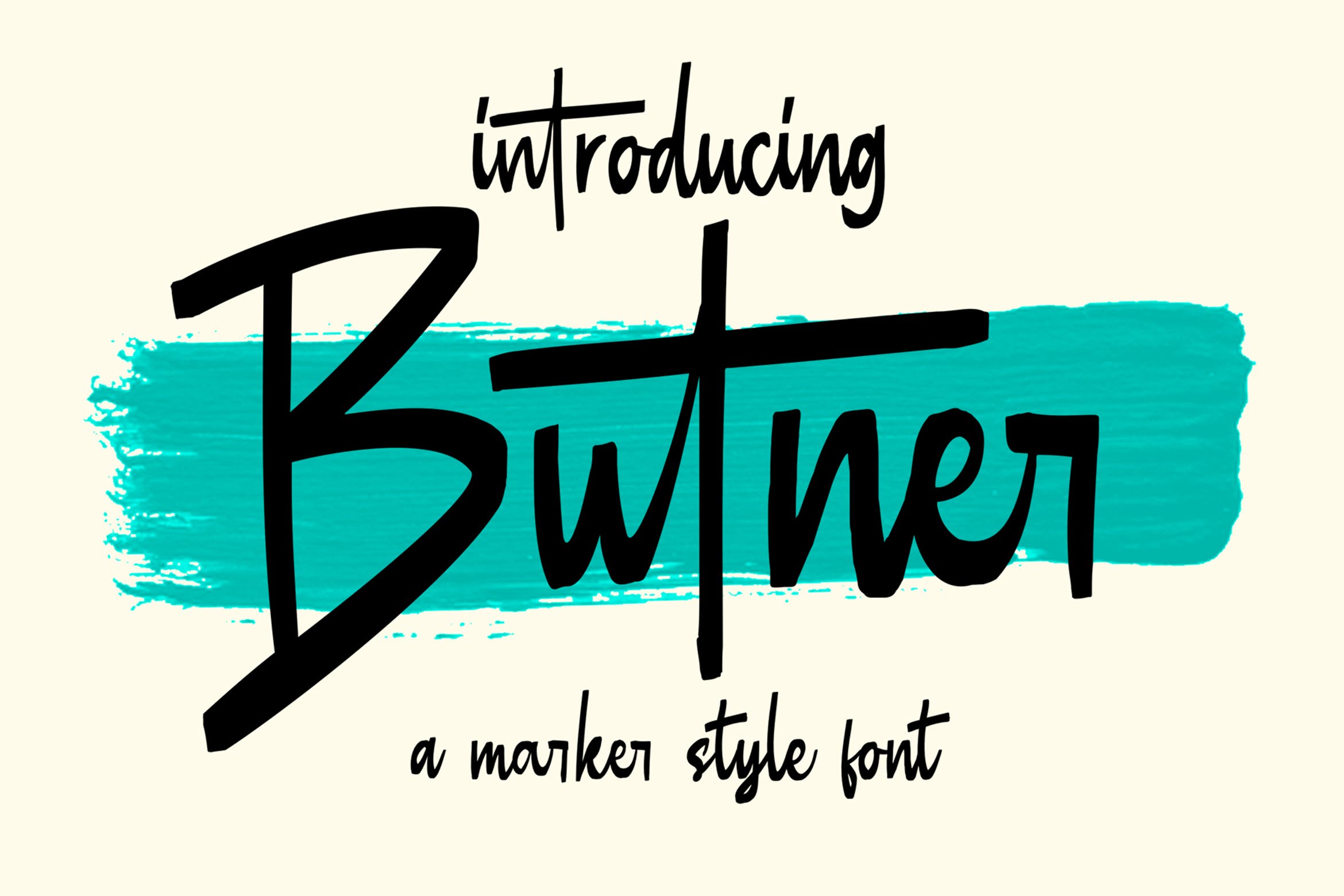 马克笔手工绘制英文手写字体下载 Butner – Marke