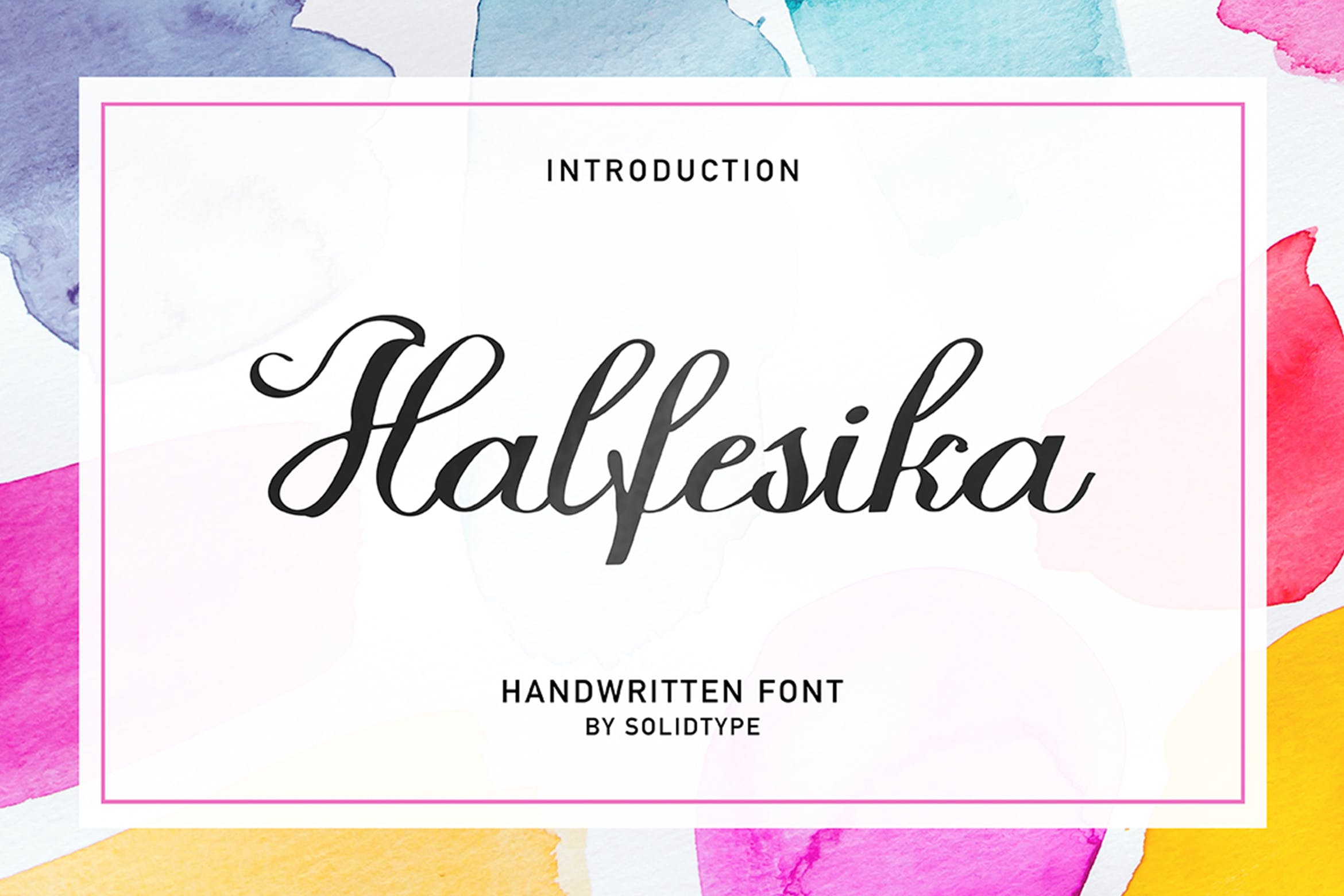 时尚粗糙边缘创意英文书法字体 Halfesika Scrip