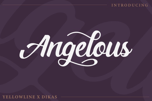 英文手写书法艺术字体下载 Angelous