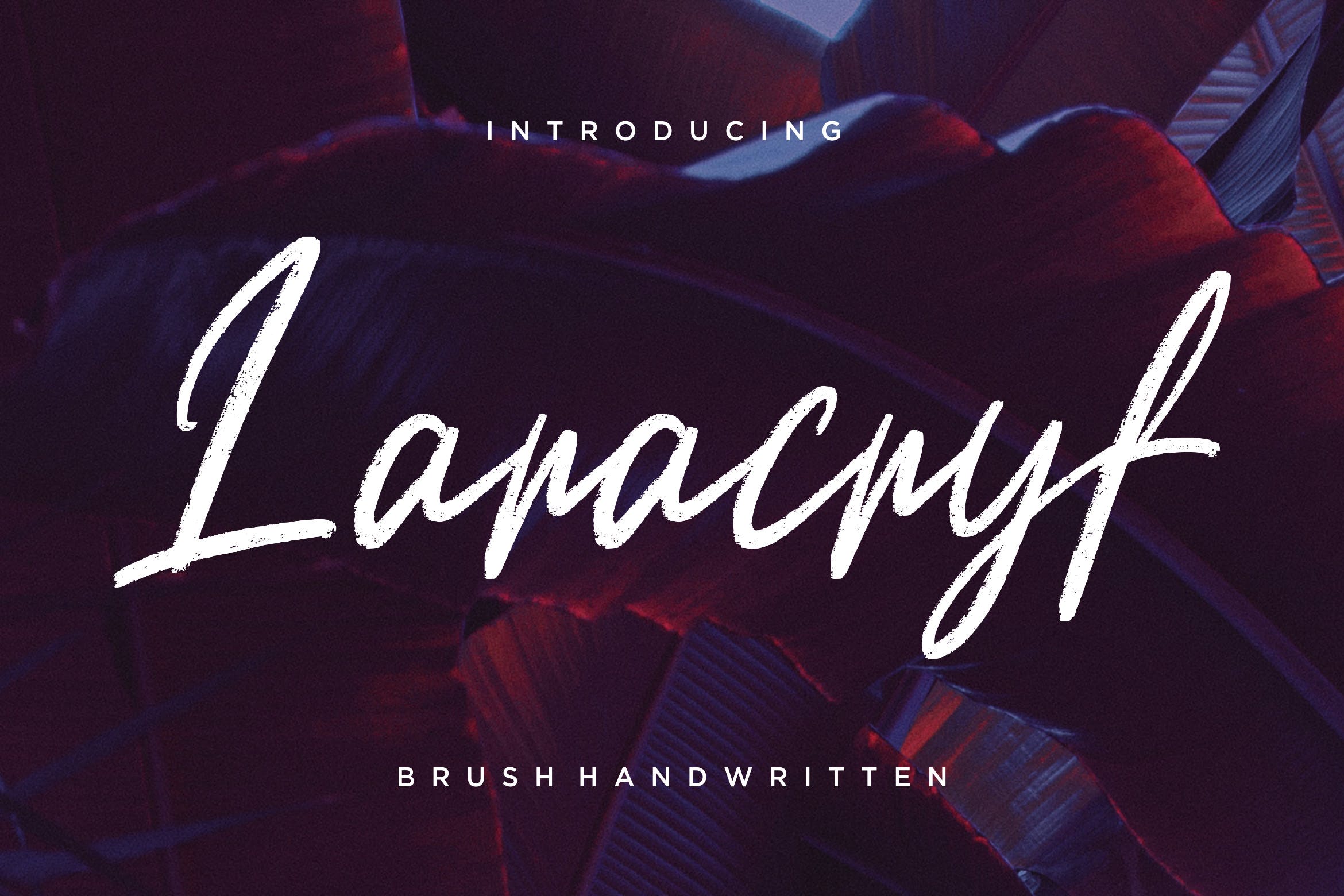 创意英文连体字设计书法字体下载 Laracryf Brush