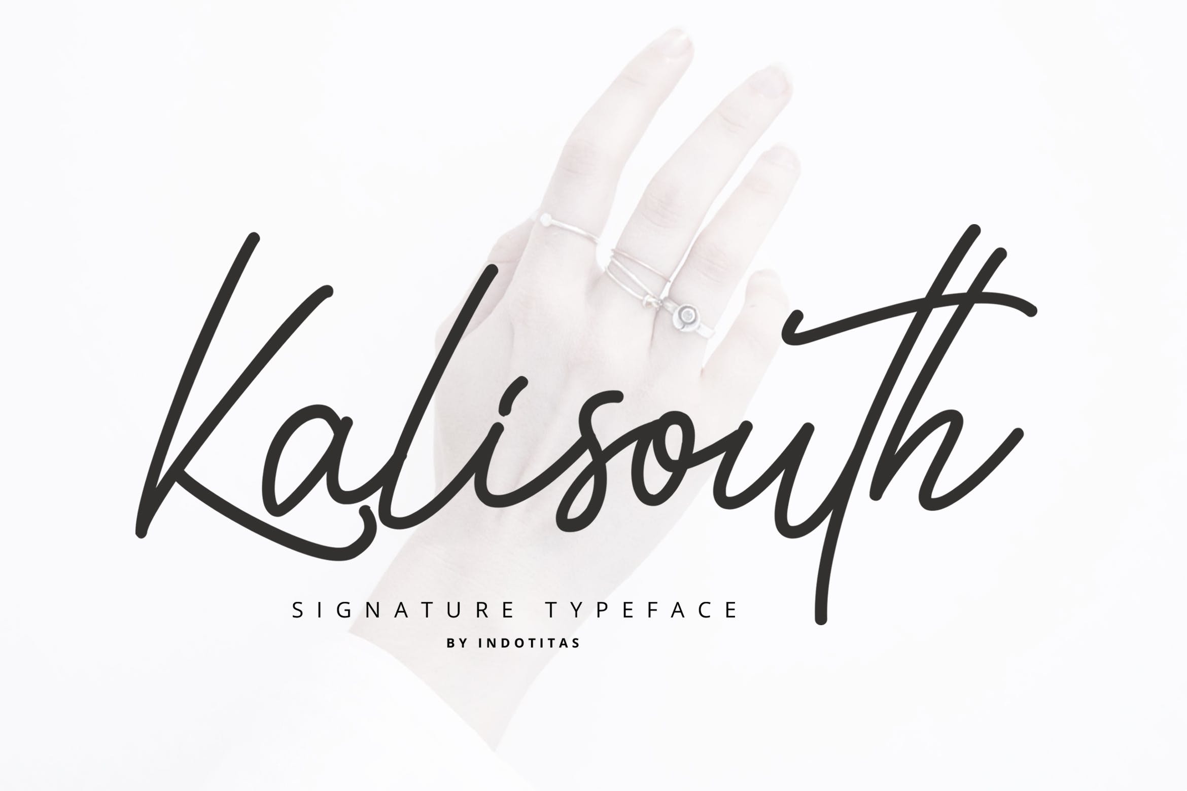 现代钢笔书法英文签名字体下载 Kalisouth Signa