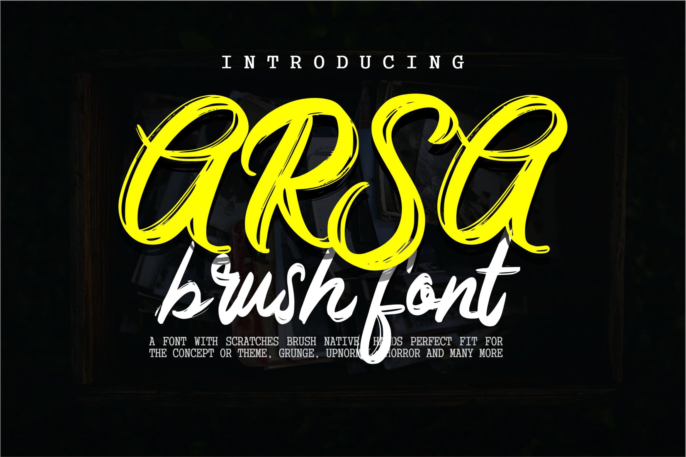印刷排版设计英文笔刷书法字体下载 Arsa – Brush