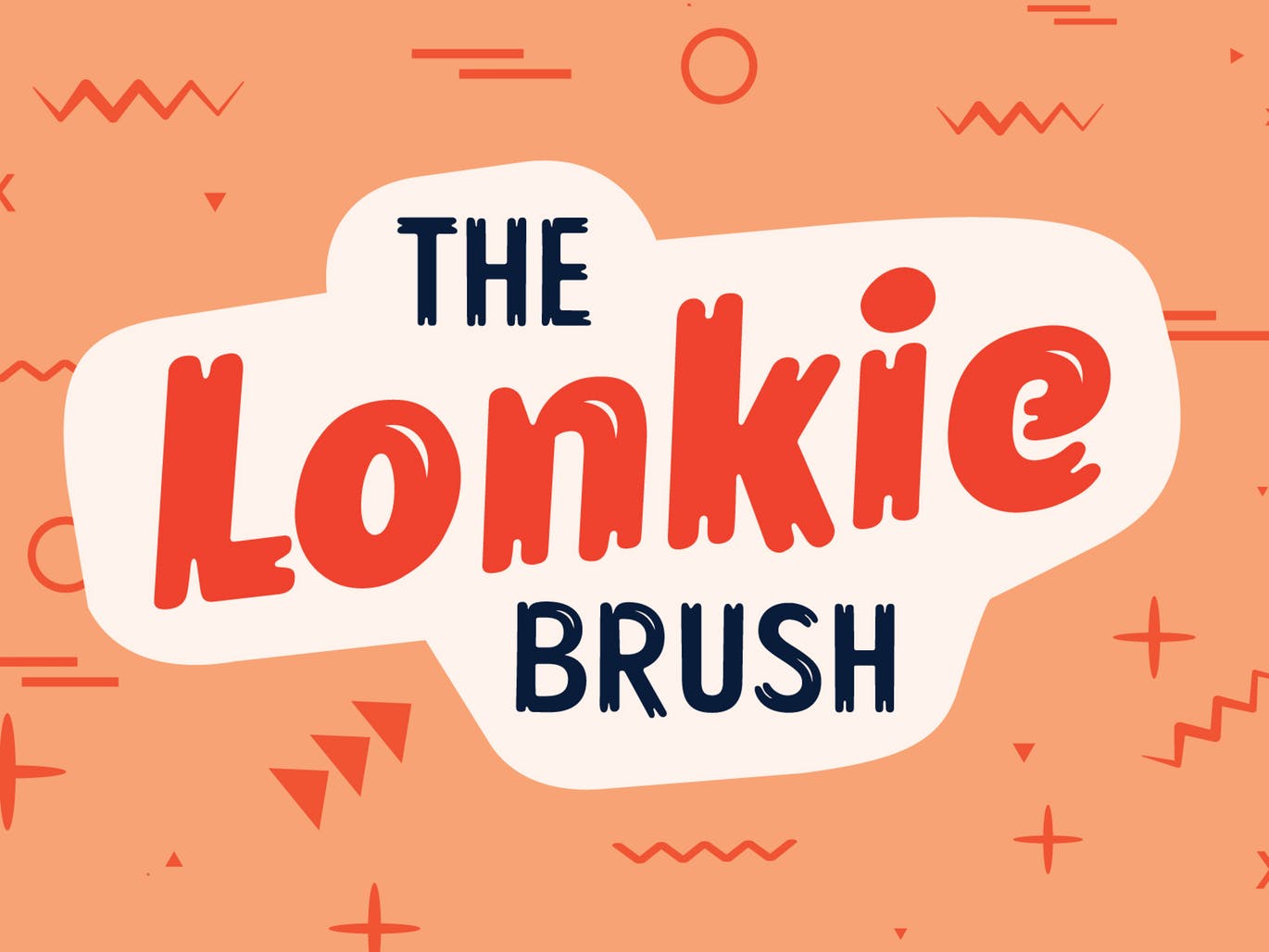 复古丹麦电影海报设计英文笔刷字体 Lonkie Brush