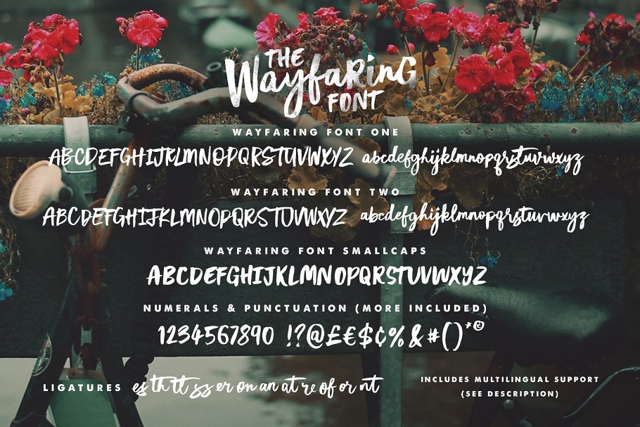 一组质朴有魅力的手绘字体组合 The Wayfaring F
