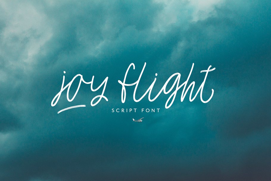 豪迈流畅钢笔英文书法字体下载 Joy Flight Scri