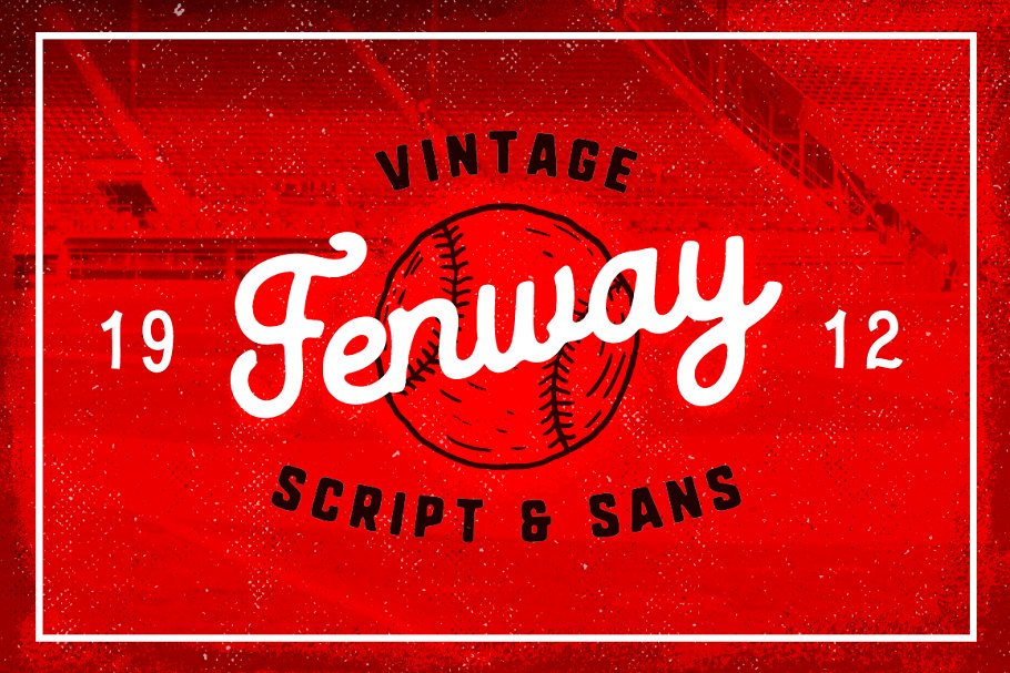 复刻棒球服和球队标志字体 Fenway  Script  S