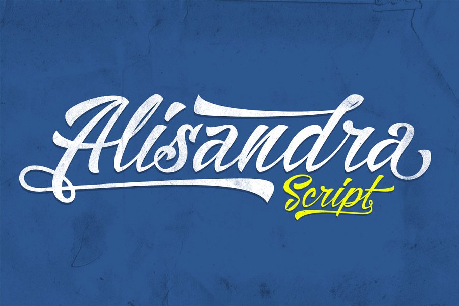 非常适合做标题的手写英文字体 Alisandra Scrip